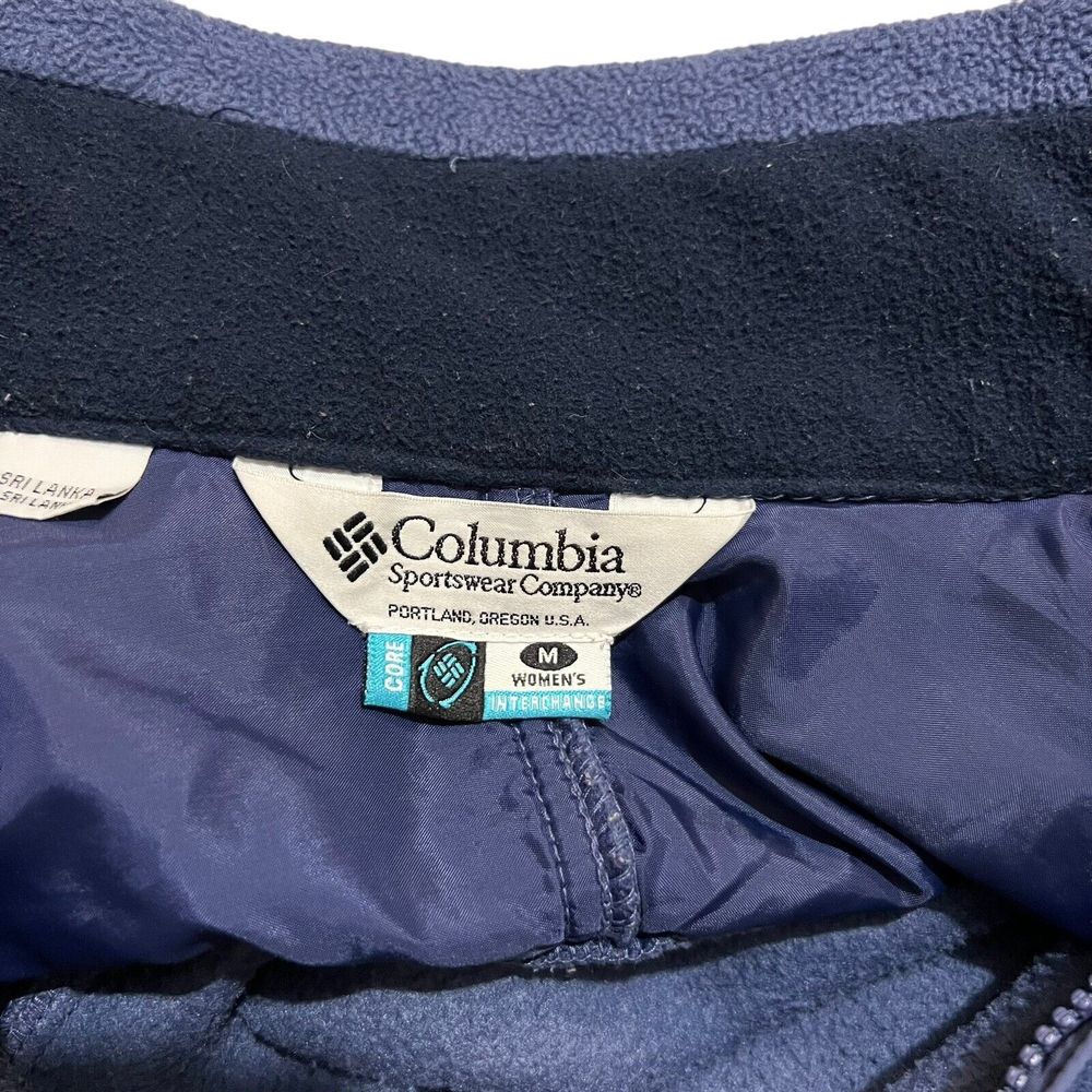 Columbia Fleece Women’s FullZip Jacket Blue Soft Shell Outer Interchange Medium - Picture 6 of 9